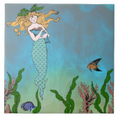 人魚と印 タイル (正面)