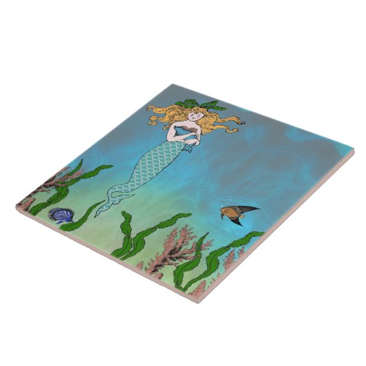 人魚と印 タイル (側面)