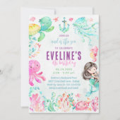 人魚と友達の海の下の招待状 招待状