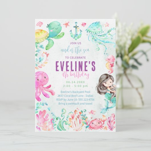 人魚と友達の海の下の招待状 招待状 (スタンド正面)