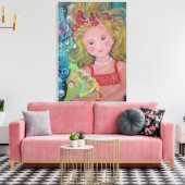 人魚と彼女のペットのシーホース – キャンバス (インサイチュ (リビング))