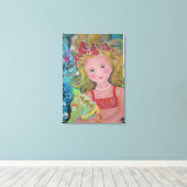 人魚と彼女のペットのシーホース – キャンバス (インサイチュ (ウッドフロア))