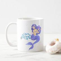 人魚と彼女の学校の魚コーヒーマグ