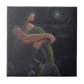 人魚と月 タイル (正面)