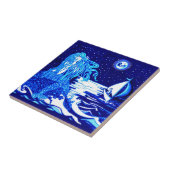 人魚と水夫の月夜 タイル (側面)