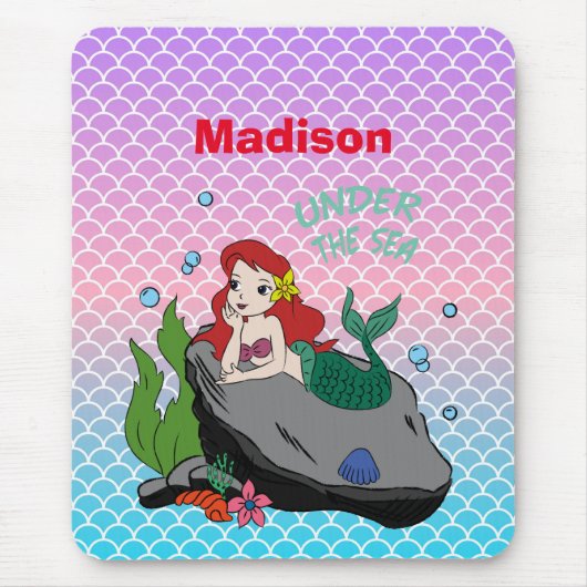 人魚と海との新学期 マウスパッド (正面)