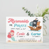 人魚と海賊の共同誕生日パーティー、どんな年齢でも 招待状 (スタンド正面)