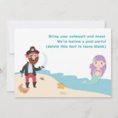 人魚と海賊の共同誕生日パーティー、どんな年齢でも 招待状 (裏面)