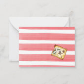 人魚と海賊の水彩画の誕生日パーティーありがとう ノートカード (裏面)