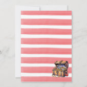 人魚と海賊の水彩画　誕生日パーティー招待状 招待状 (裏面)