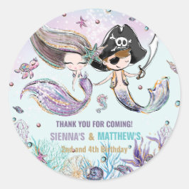 人魚と海賊の海面共同誕生日 ラウンドシール