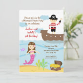 人魚と海賊の誕生日パーティーへの招待状 招待状 (スタンド正面)