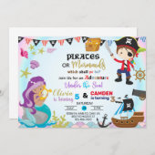 人魚と海賊兄弟姉妹の招待。 招待状 (正面/裏面)