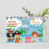 人魚と海賊兄弟姉妹誕生日招待状。 招待状 (スタンド正面)