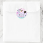 人魚と海賊党の好意ラベルシール ラウンドシール (バッグ)