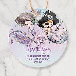 人魚と海賊船アンダーザシープール誕生日 フェイバータグ