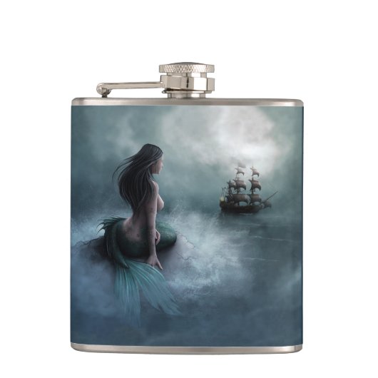 人魚と海賊船 フラスク (正面)