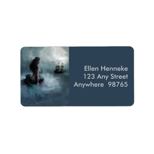 人魚と海賊船 ラベル (正面)