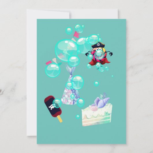 人魚と海賊誕生日 招待状 (裏面)