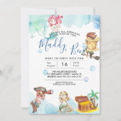 人魚と海賊 | ジョイントプールパーティの招待状 招待状 (正面)