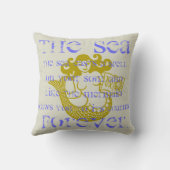 人魚と海 クッション (裏面)