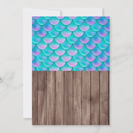 人魚と漁師の性別を明らかにする招待状 招待状 (裏面)