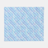 人魚と真珠のパターン フリースブランケット (正面(横))