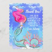 人魚と真珠の貝 サンキューカード (正面/裏面)