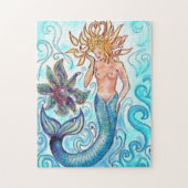 人魚と真珠 ジグソーパズル (縦)