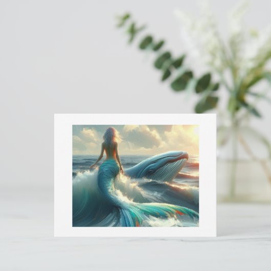 人魚と連れ ポストカード (スタンド正面)