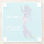 人魚と金のフック ガラスコースター (裏面)