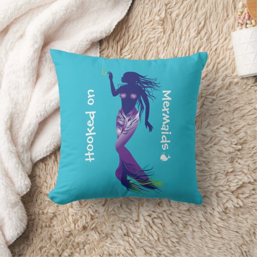 人魚と金のフック クッション (ブランケット)