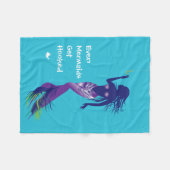 人魚と金のフック フリースブランケット (正面(横))