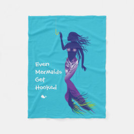 人魚と金のフック フリースブランケット