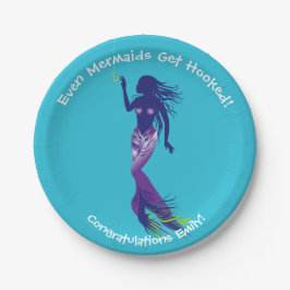 人魚と金のフック ペーパープレート