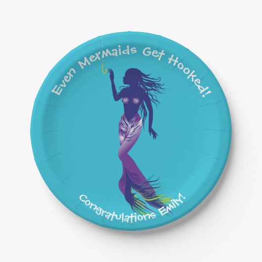 人魚と金のフック ペーパープレート (正面)
