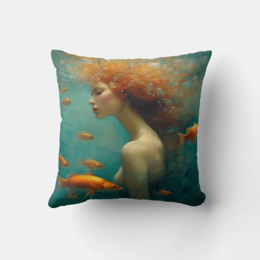 人魚と金魚 クッション (裏面)