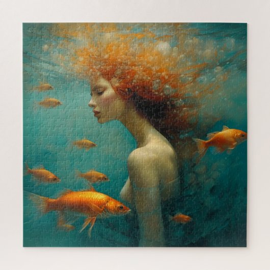 人魚と金魚 ジグソーパズル (縦)