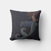 人魚と青い魚 クッション (正面)