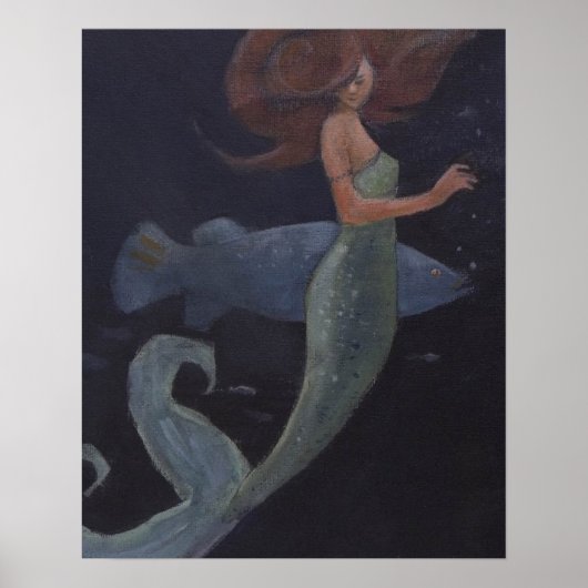 人魚と青い魚 ポスター (正面)