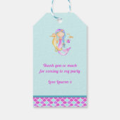 人魚と馬のウマの水感謝してい色は ギフトタグ (裏面)