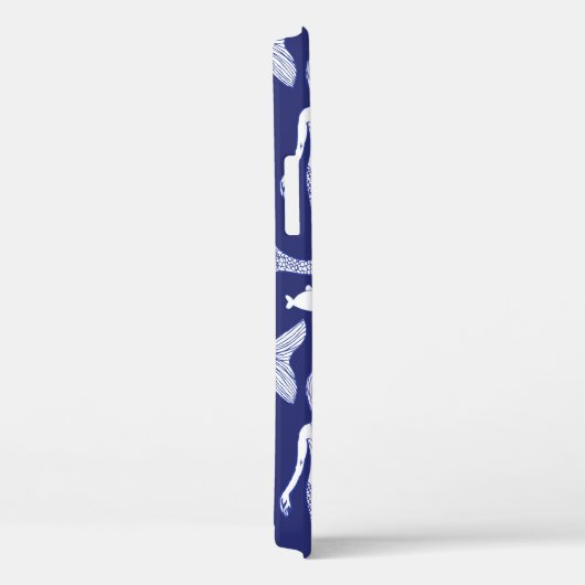 人魚と魚の模様をヴィンテージスタイルでスケッチする Case-Mate iPhoneケース (裏面 / 右)