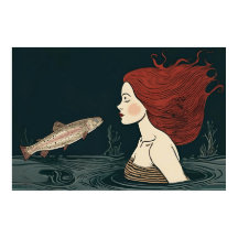 人魚になってる。魚の王にキスされる