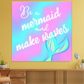 人魚になって波をつくる キャンバスプリント (インサイチュ (リビング))