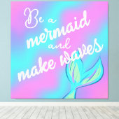 人魚になって波をつくる キャンバスプリント (インサイチュ (ウッドフロア))