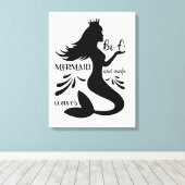 人魚になって波をつくる キャンバスプリント (インサイチュ (ウッドフロア))