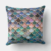 人魚になりよう – 人魚グリッター人魚はかりで測- クッション (裏面)