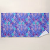 人魚によってはかりで測られる鮮やかなWC数々のな4 ビーチタオル (正面)
