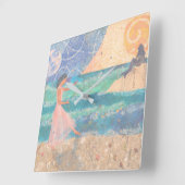 人魚によっては柱時計が夢を見ます スクエア壁時計 (傾斜)