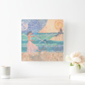 人魚によっては柱時計が夢を見ます スクエア壁時計 (ホーム)